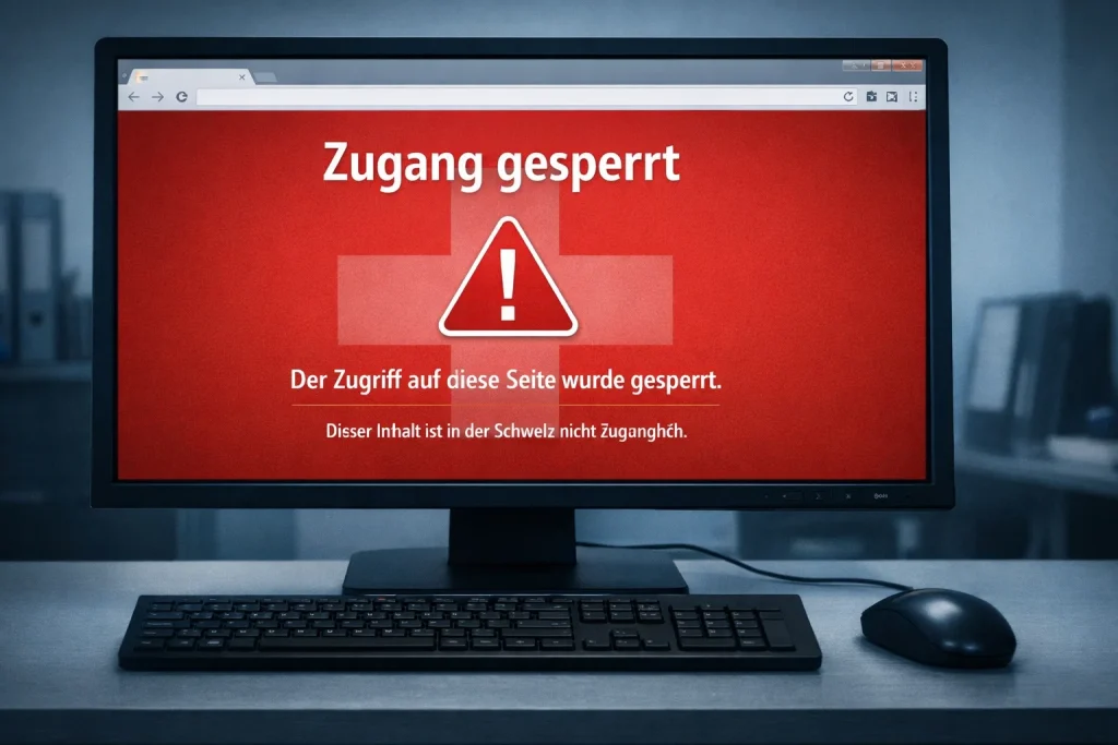 ESBK Sperrliste Schweiz — blockierte Wettanbieter und DNS-Sperren